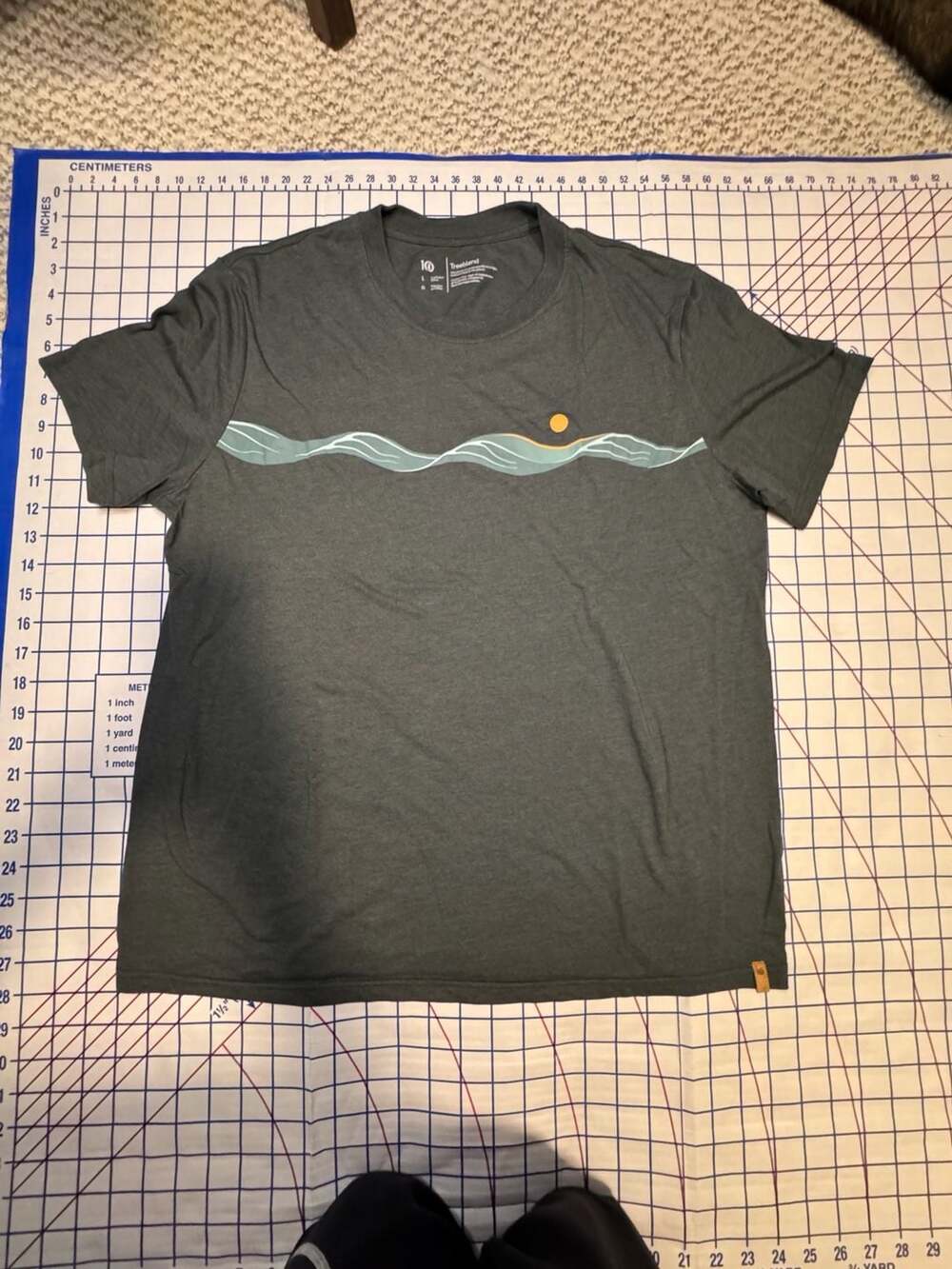 Tentree Men's Treeblend Wave and Sun Graphic Short Sleeve T-Shirt Size L